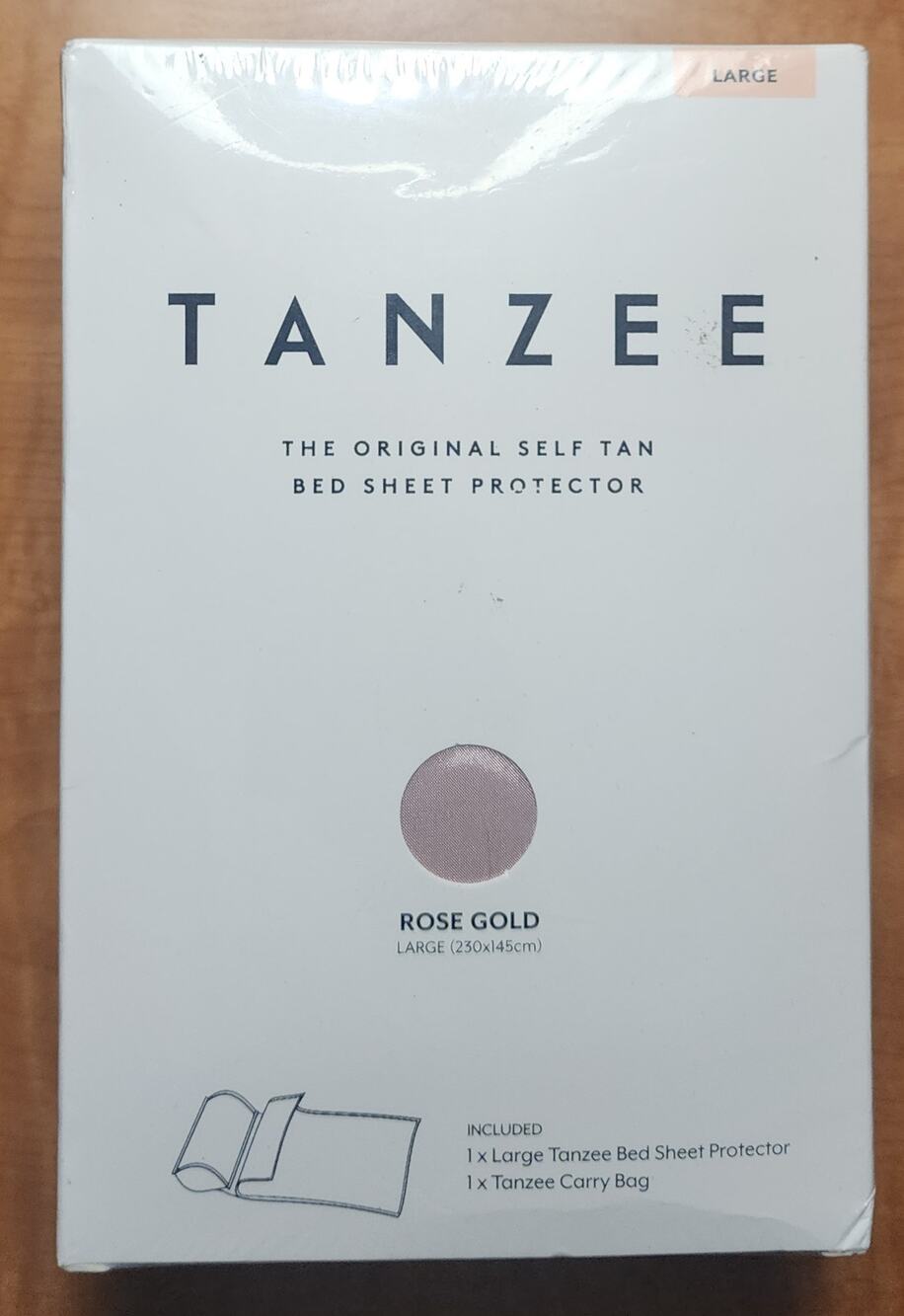 TANZEE Self Tan Bed Sheet Protector – Rose Gold – Large – NEW